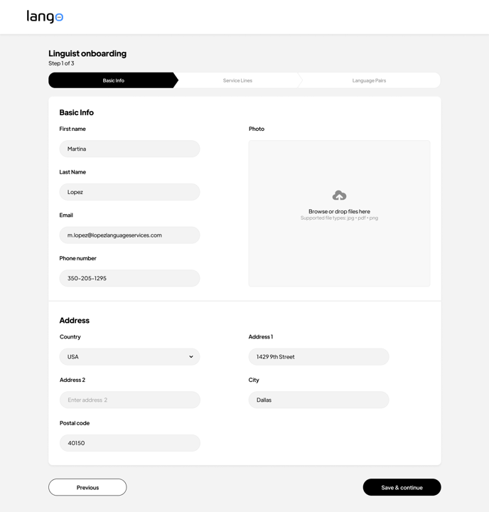 Linguist Onboarding - Basic information (1)